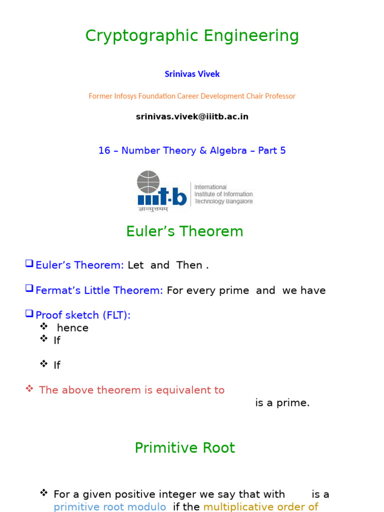 16 Number Theory p5 | PDF | Prime Number | Group (Mathematics)