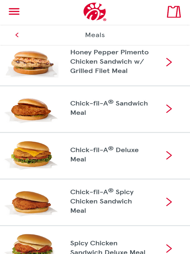 Order Food - Menu Chick-fil-A | PDF