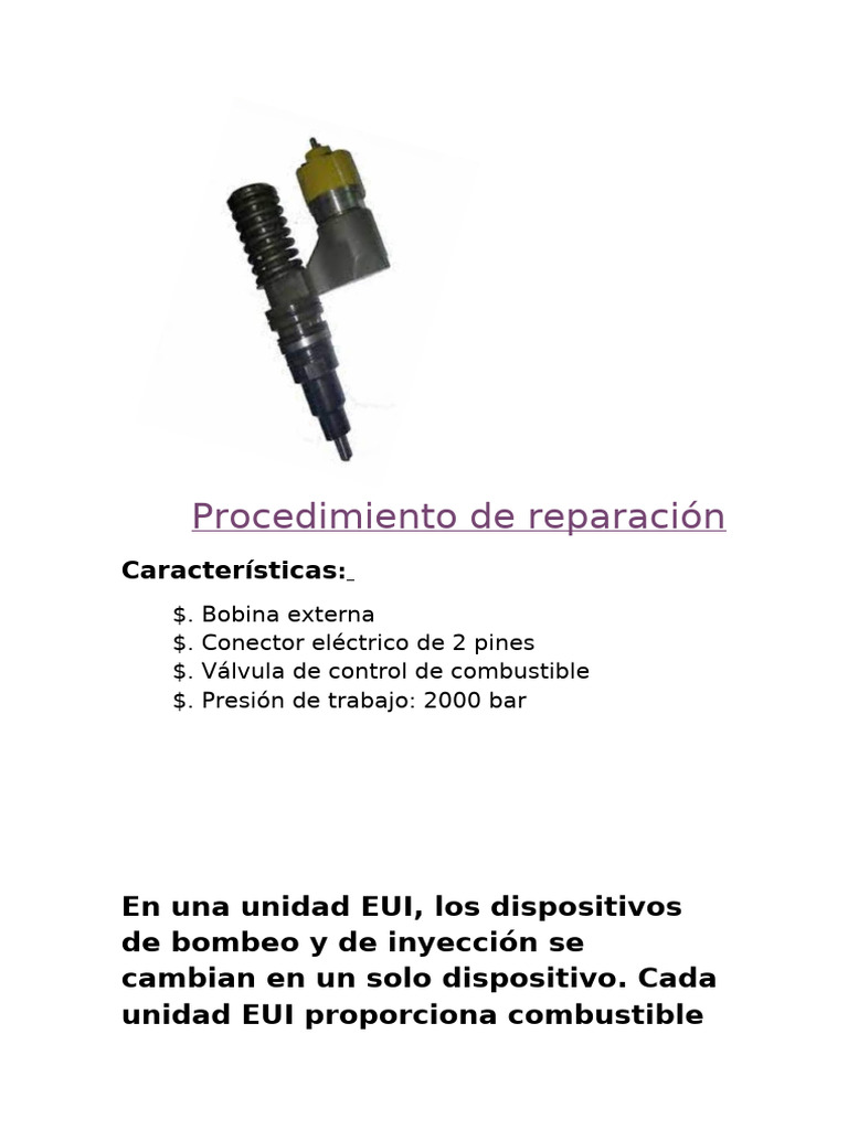 Reparación de Inyectores EUI Delphi-D12D | PDF | Inyección de ...