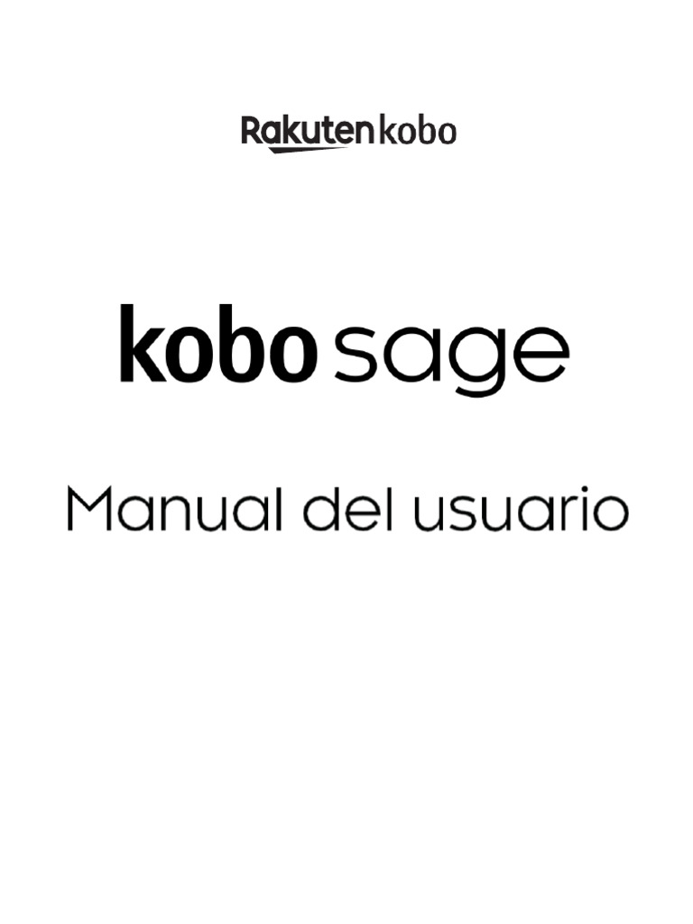 Guía de uso del eReader Kobo Sage | PDF | Bluetooth