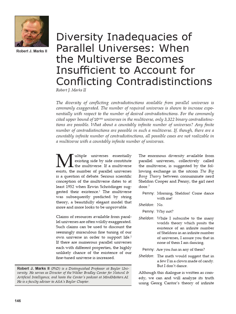 Diversity Inadequacies of Parallel Universes - JJ Marks | PDF ...