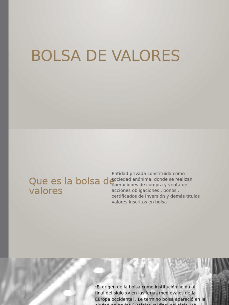 Guía Completa sobre la Bolsa de Valores | PDF | Bolsa | Inversiones