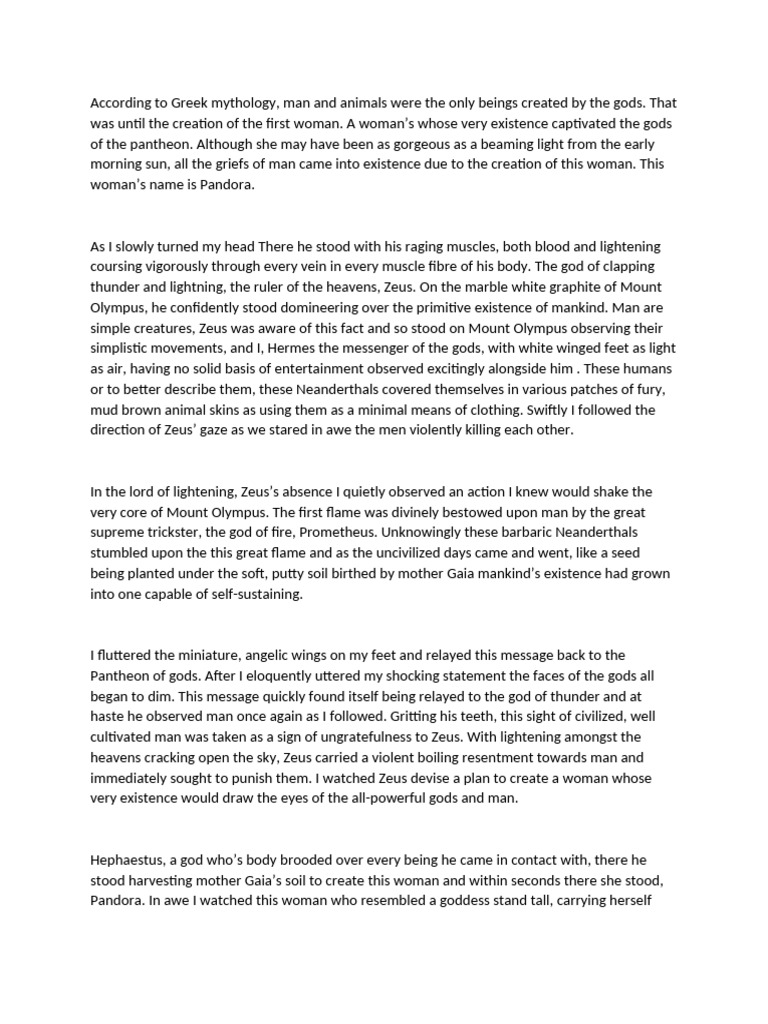English Descriptiv Essay | PDF | Zeus | Deities