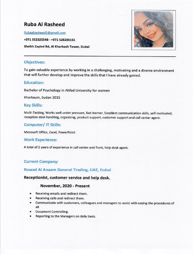 Ruba Al Rasheed CV 10.07.2021 | PDF