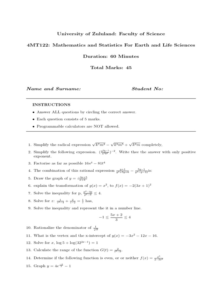Practice Test 1 MEMO | PDF | Theoretical Computer Science | Discrete ...
