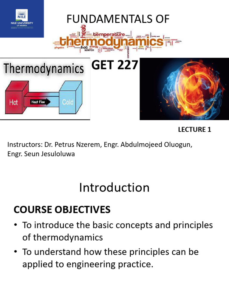 Thermodynamics Course Overview | PDF | Thermodynamics | Nature
