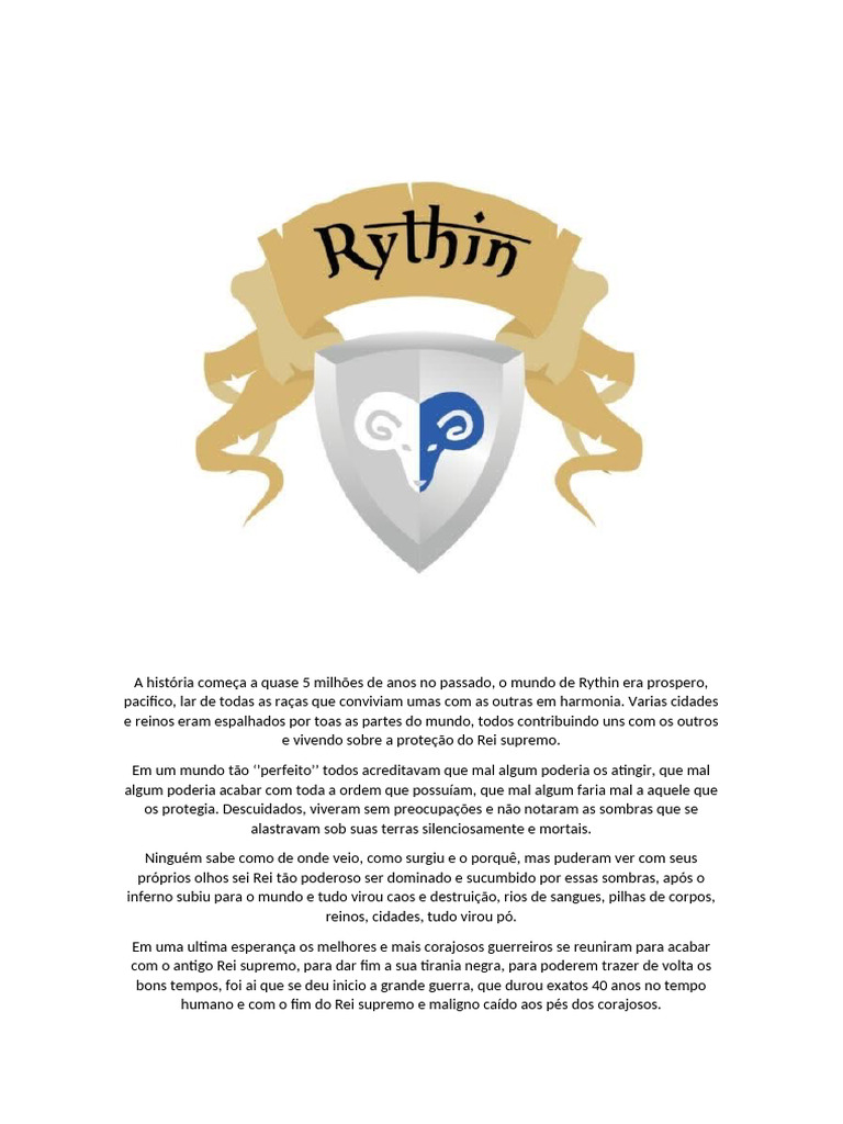 A Lenda de Rythin e a Coroa Divina | PDF | Humano