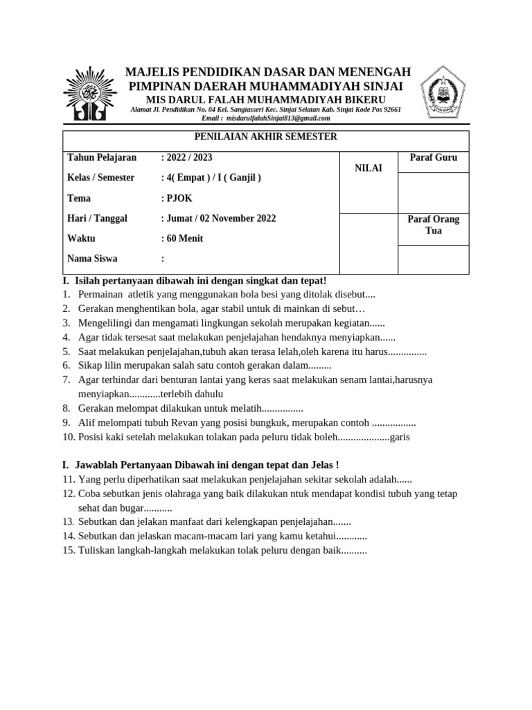 Macam-Macam Paraf Singkat dalam Penilaian | PDF