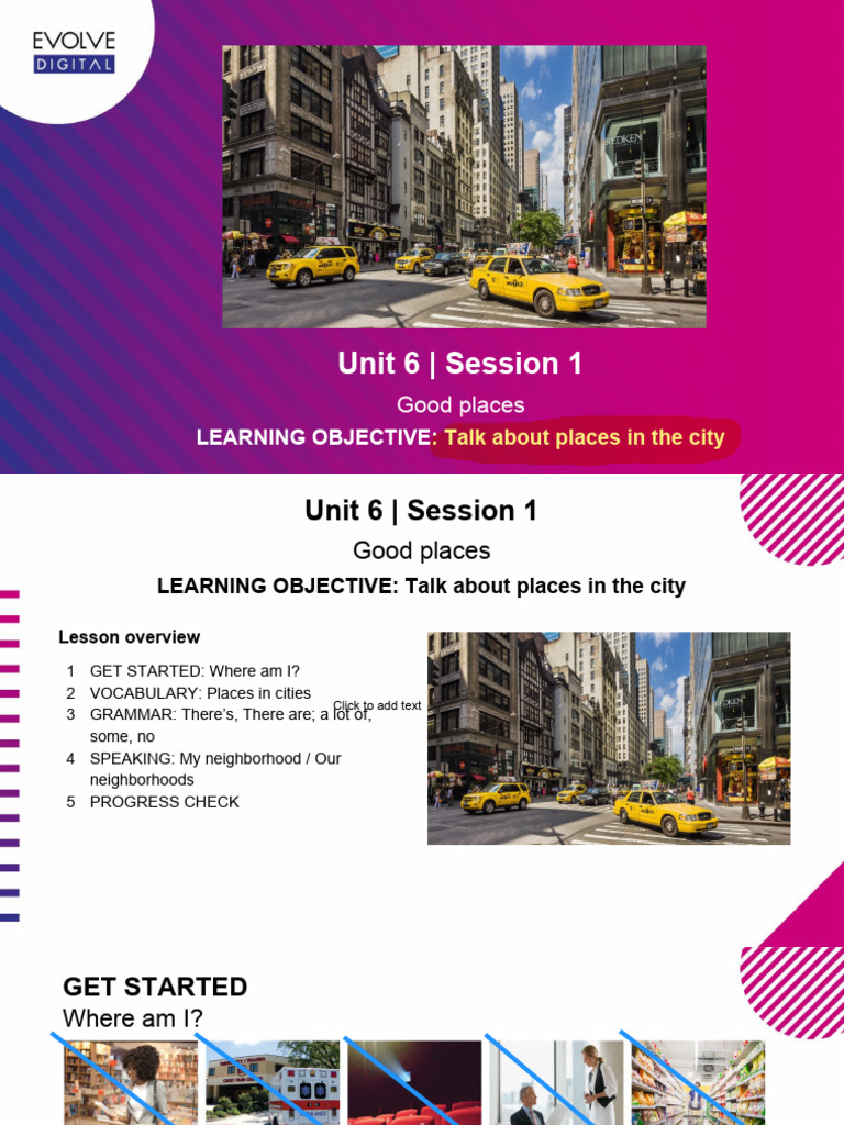 Unit 6 session 1 good places pdf noun plural