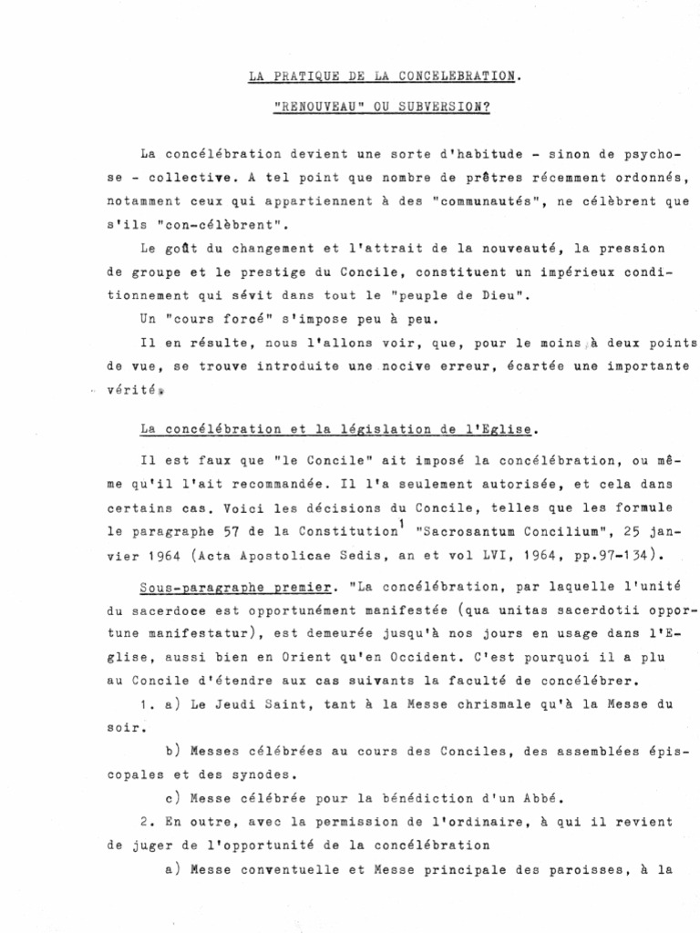 Guérard Des Lauriers L. - La Practique de La Concélébration | PDF