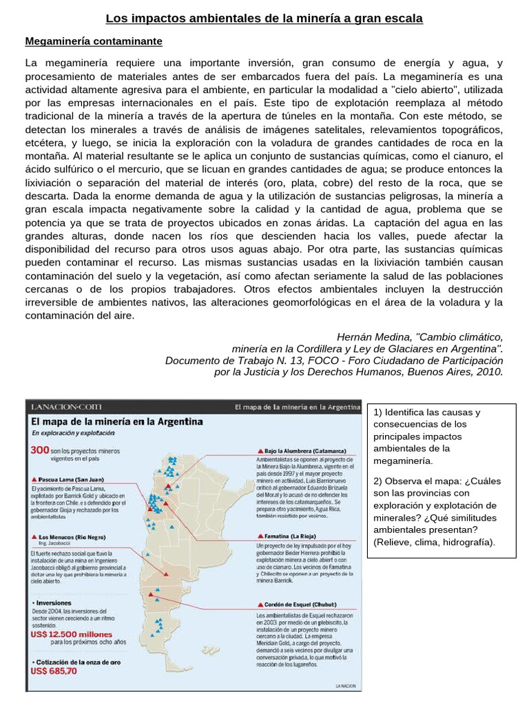 Los Impactos Ambientales de La Minería A Gran Escala | PDF | Minería | Agua