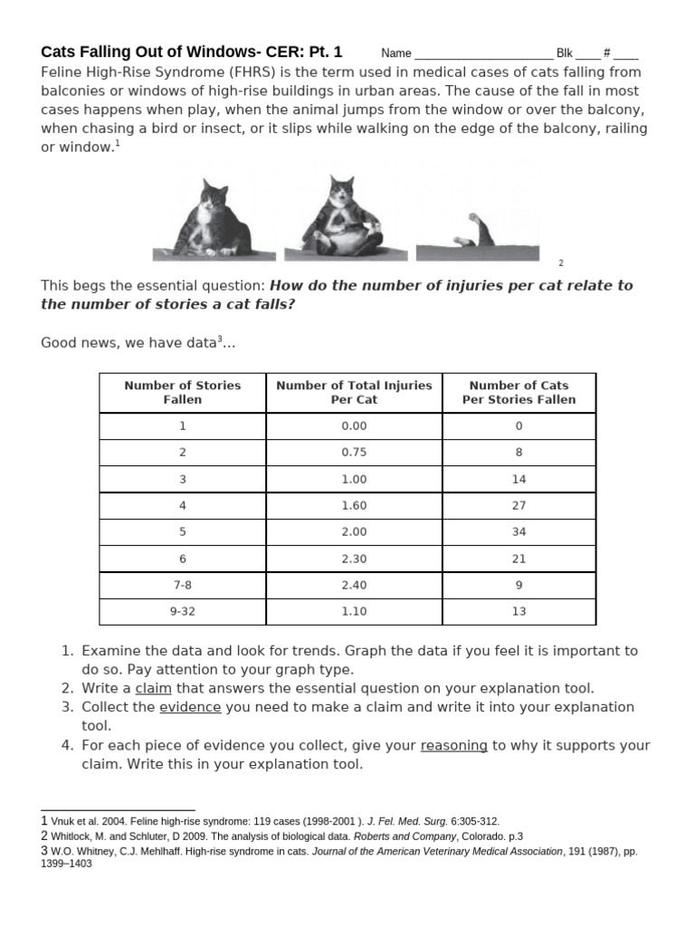 Cats Falling from Windows: Data Analysis | PDF