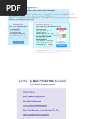 Free Excel Cash Book Easy