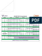 Training Calendar January 2012