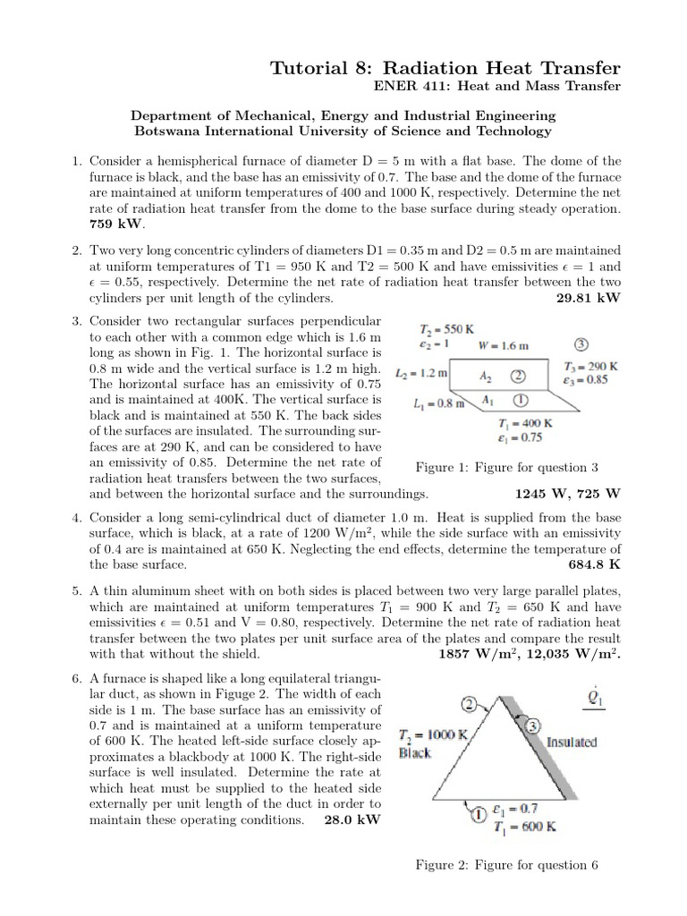 Radiation Heat Transfer Calculations | PDF | Heat Transfer | Heat