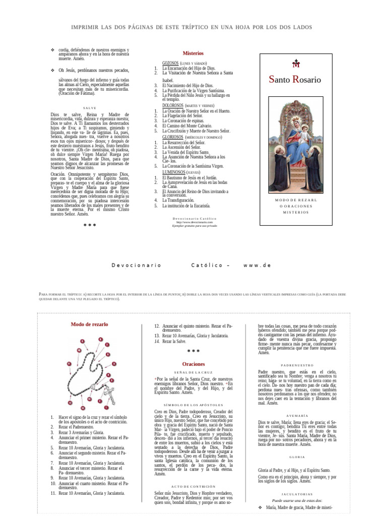 Rosario | PDF | Oración | María, madre de Jesús