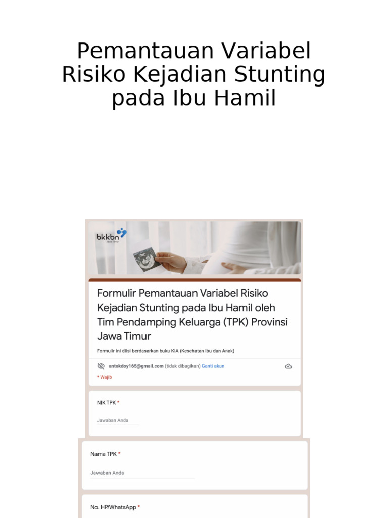 Google Form TPK+ Contoh | PDF