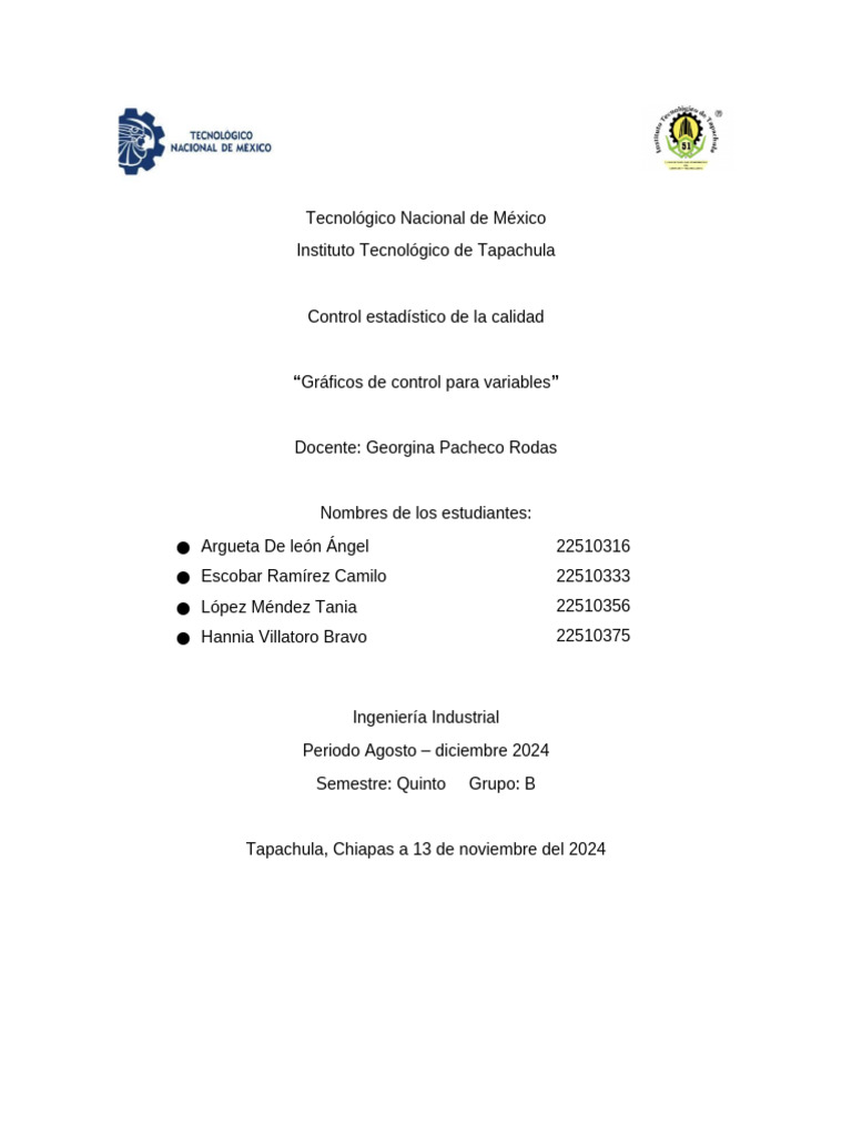 Gráficos de Control en Calidad Industrial | PDF
