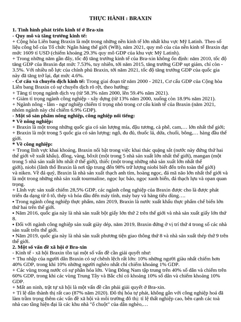 Thuc Hanh Braxin | PDF
