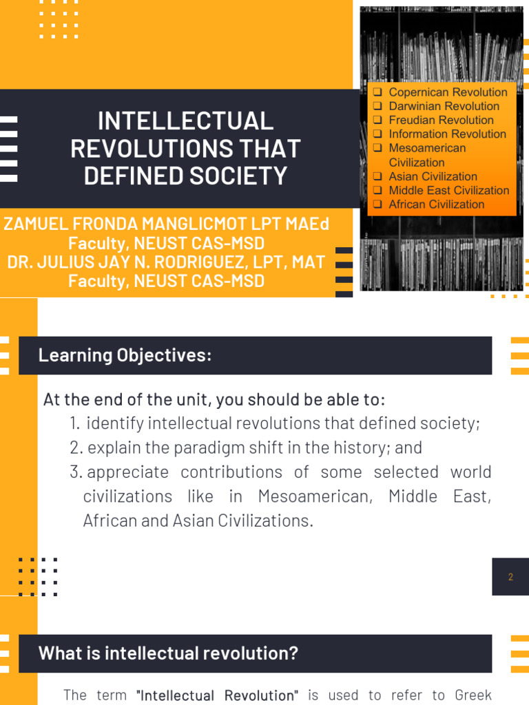Key Intellectual Revolutions Explained | PDF | Heliocentrism | Id