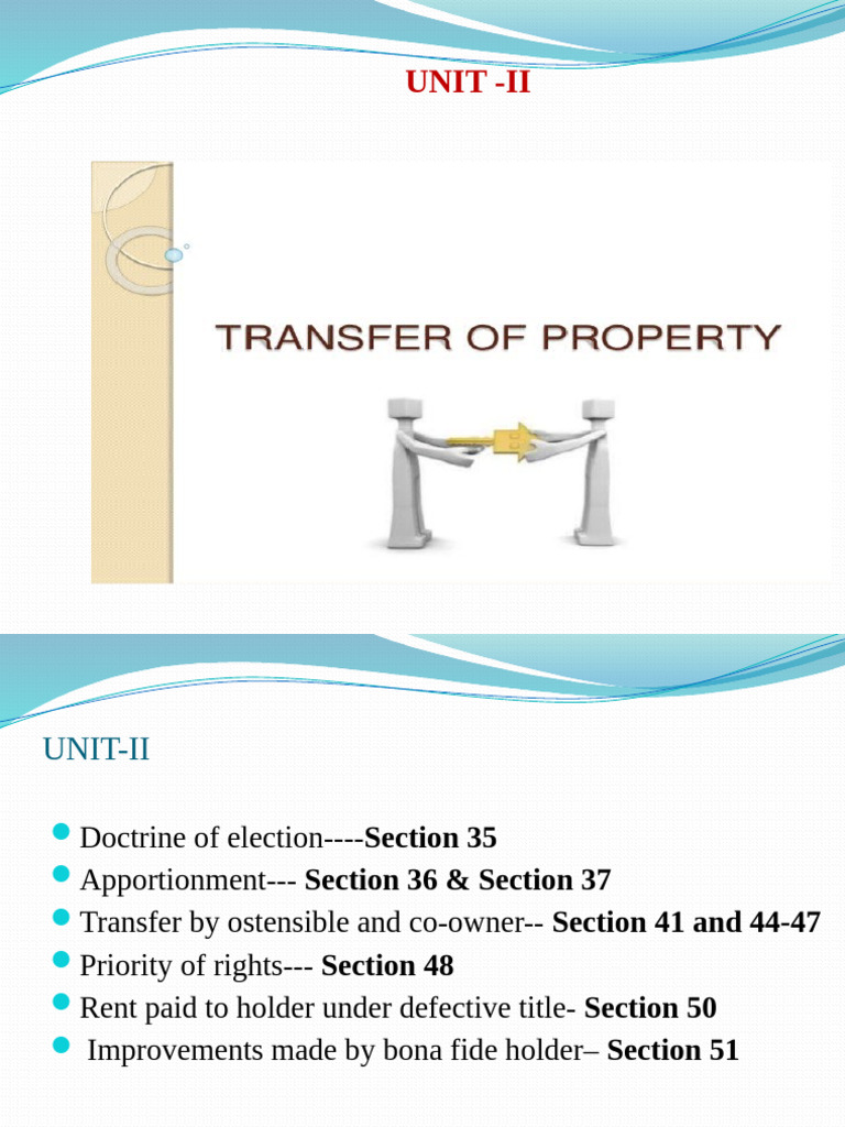 Unit - Ii | PDF | Apportionment | Leasehold Estate