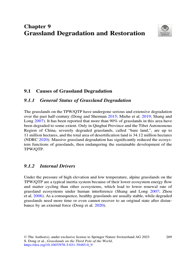 2023年 - Grassland Degradation and Restoration - springer | PDF | Meadow ...