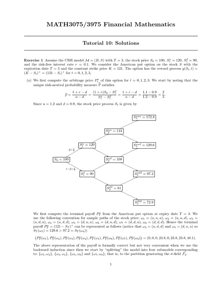 MATH_3075_3975_s10 | PDF | Option (Finance) | Put Option