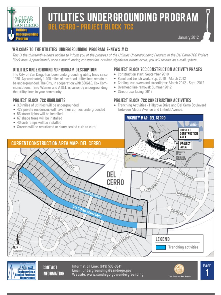Del Cerro Utilities Undergrounding Update | PDF | Power (Physics ...