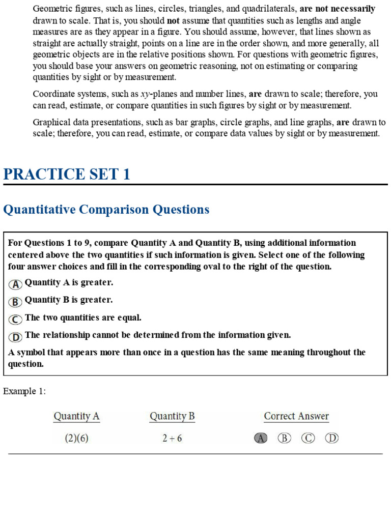 GRE数学官方150 Mixed Practice英文解析 | PDF