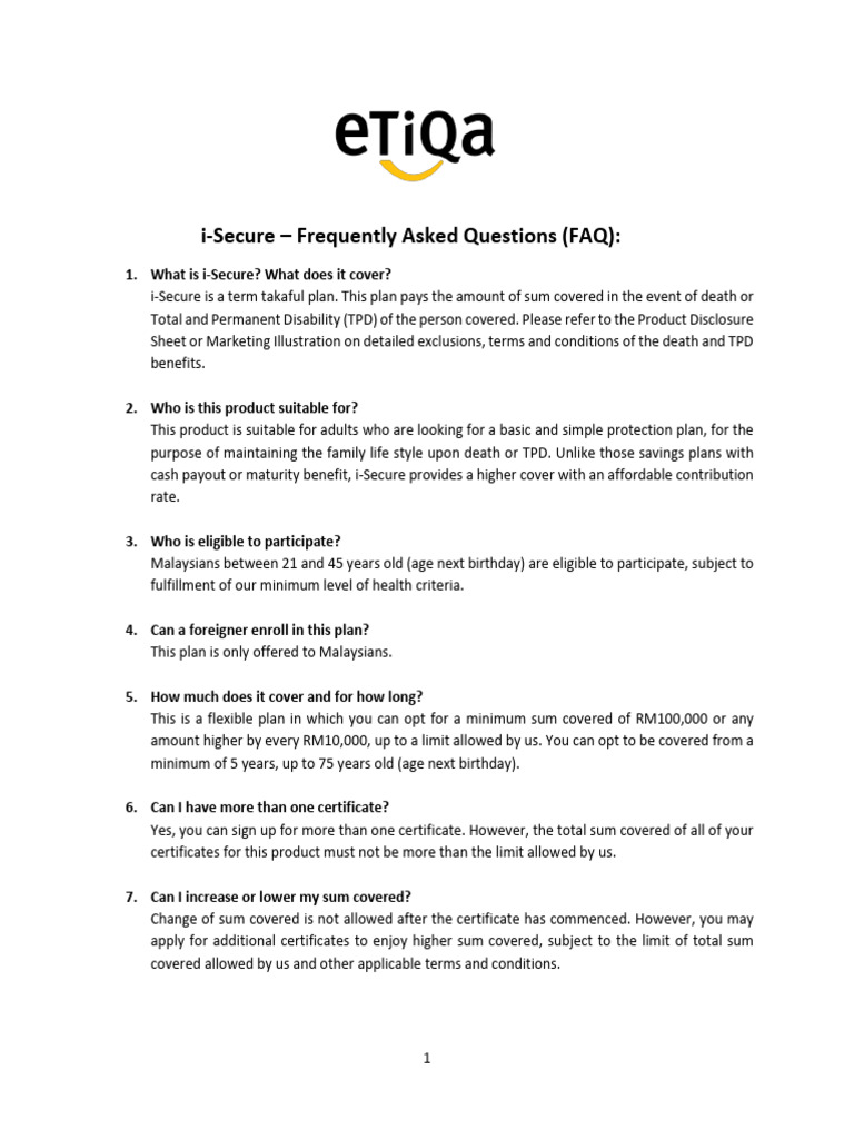 I-Secure FAQ | PDF | Government Finances | Financial Services