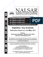 NALSAR University 1-year online PG programs in law