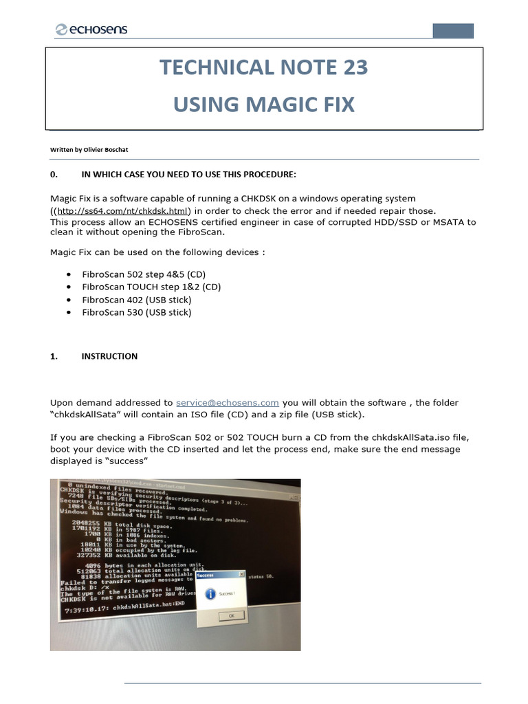 Technical Note 23 Using Magic Fix | PDF | Computer File | Booting