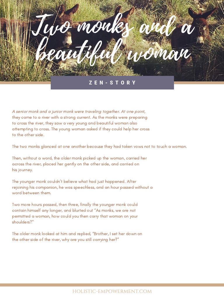 Zen Story: Two Monks and a Woman | PDF | Religion & Spirituality