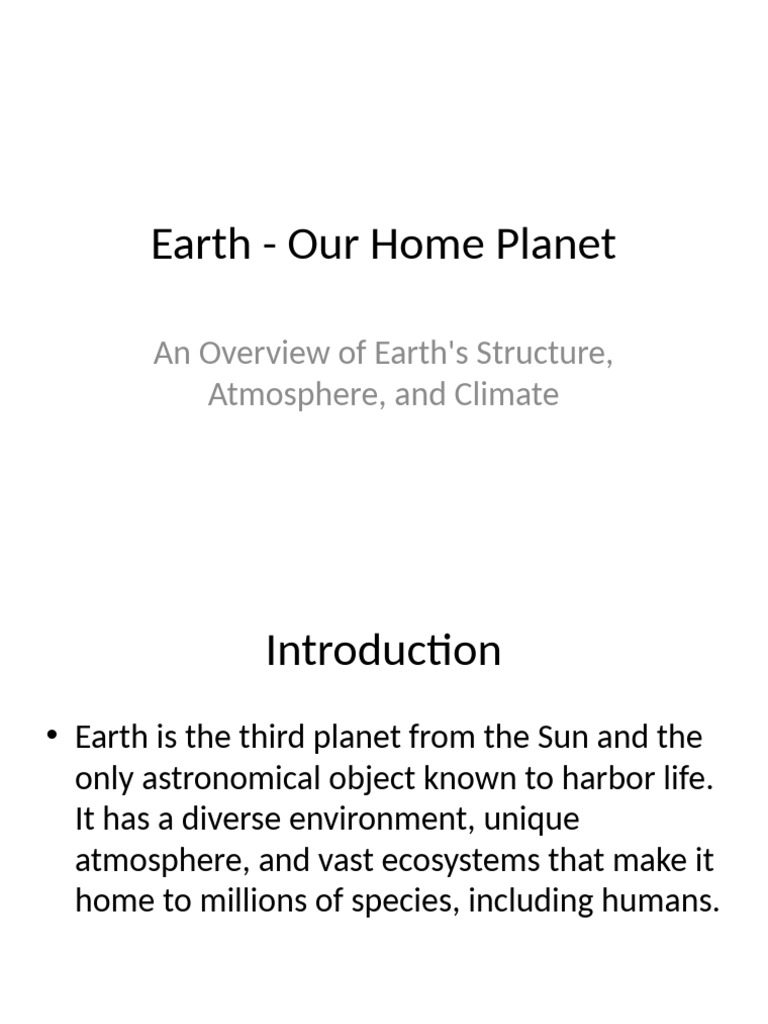 Earth's Structure and Climate Overview | PDF | Science & Mathematics