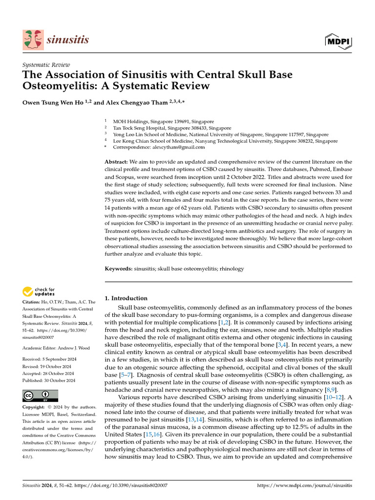Sinusitis 08 00007 Pdf Immune System Screening Medicine