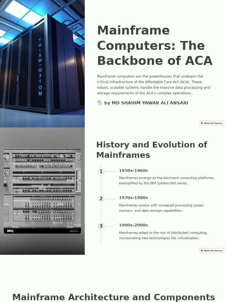 Mainframe Computers in ACA Infrastructure | PDF | Mainframe Computer ...