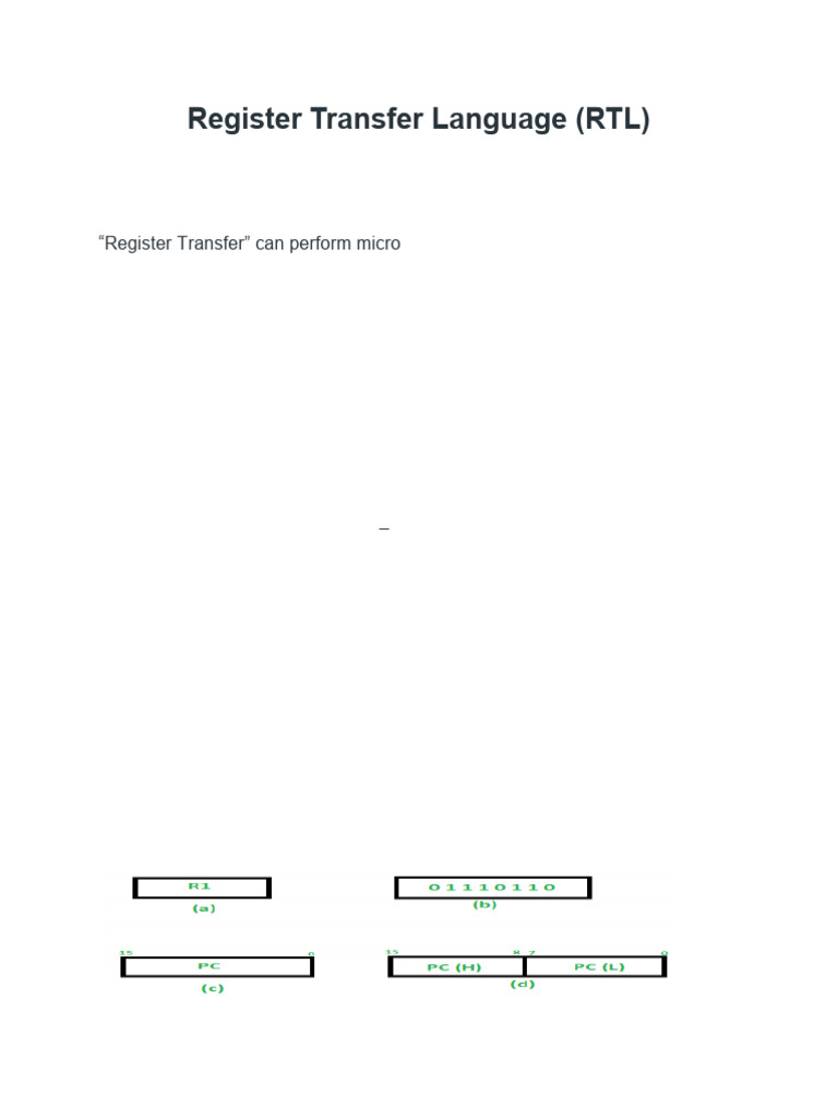 Understanding Register Transfer Language | PDF | Computer Architecture ...