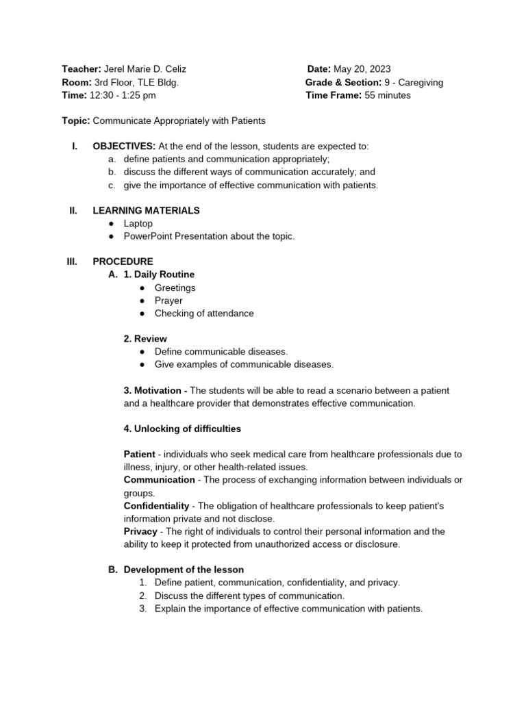 Effective Patient Communication Strategies | PDF | Communication ...