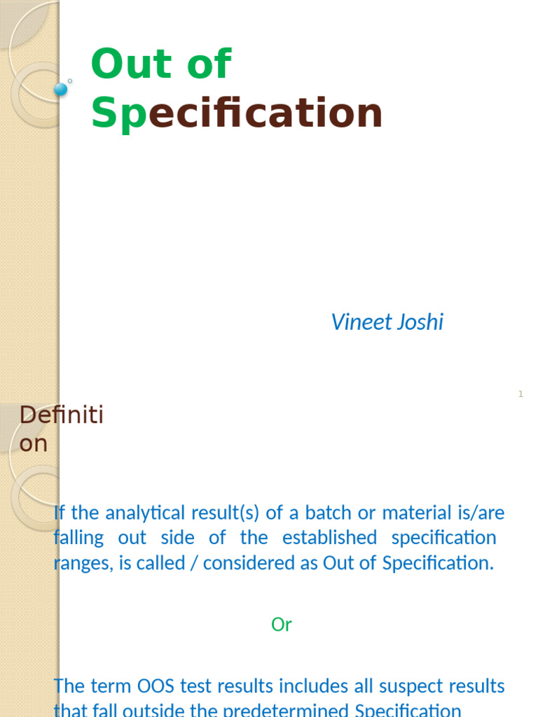 Outofspecificationshravan 150912104536 Lva1 App6892 | PDF | Computers ...