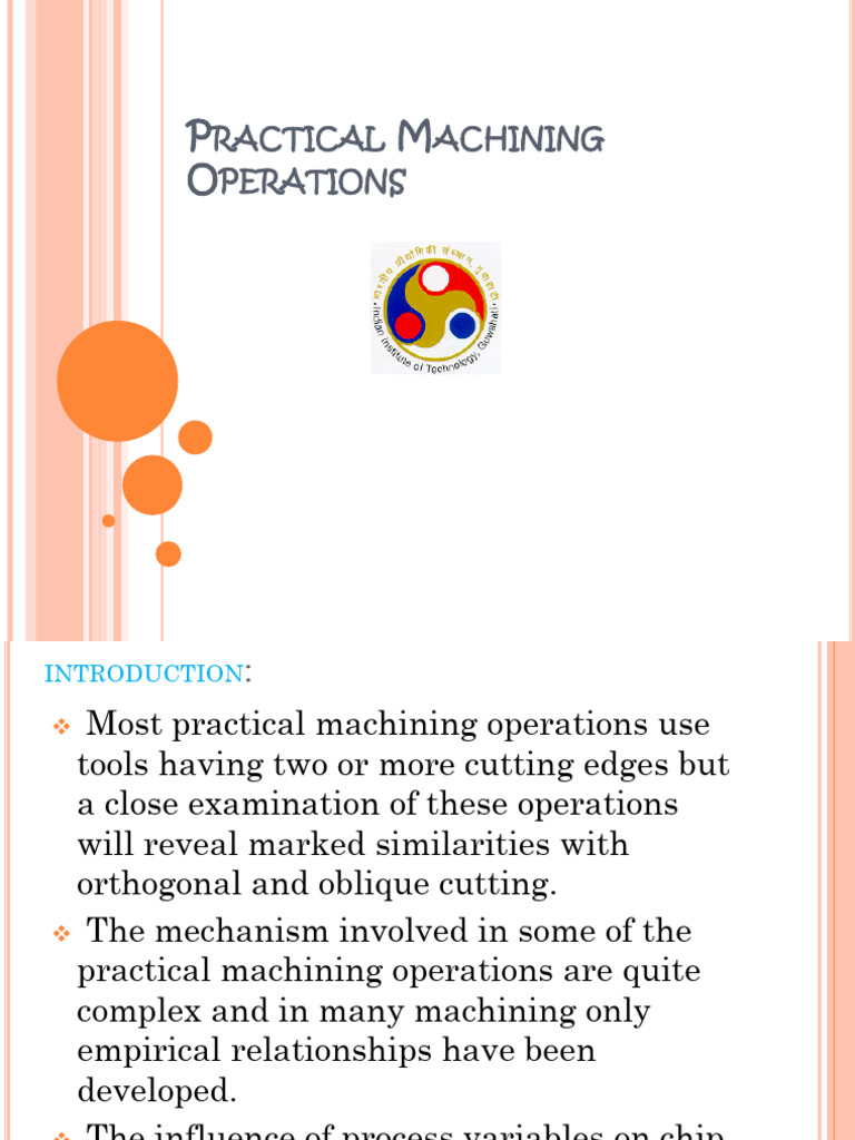 Practical Machining Operations | PDF | Machining | Force