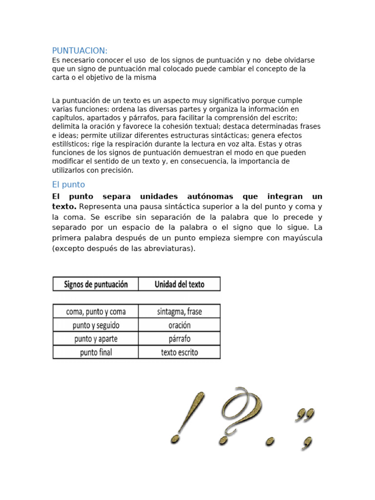 Importancia de la Puntuación y Precisión | PDF | Puntuación | Coma