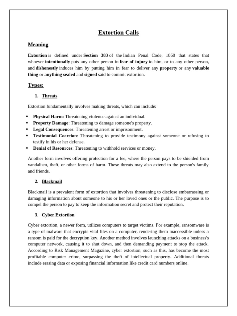 Extortion Calls | PDF | Security | Computer Security
