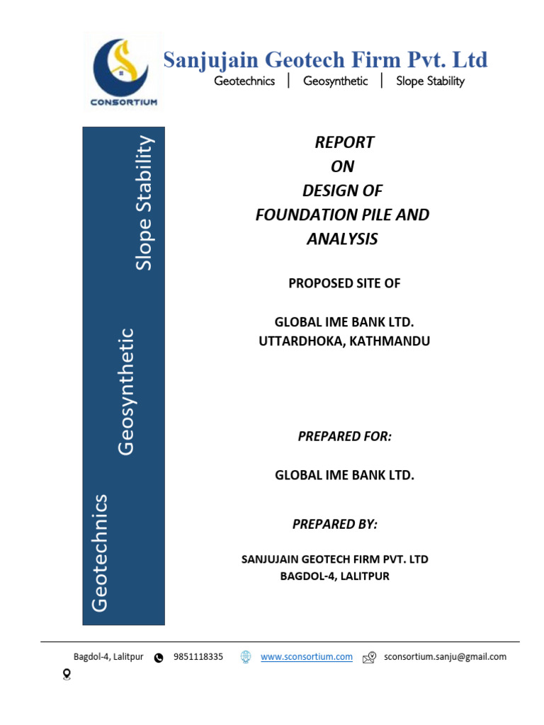 Gime Final - Foundation | PDF | Deep Foundation | Geotechnical Engineering