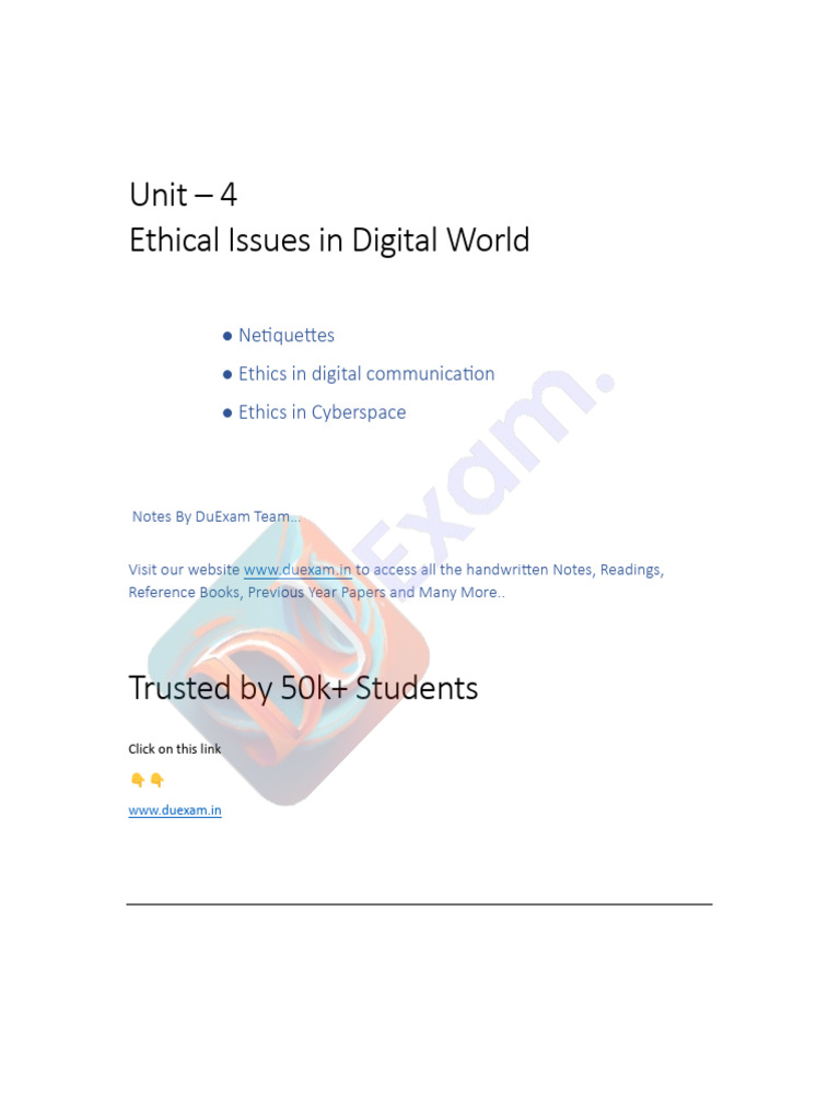 Ethical Issues in Digital Communication | PDF | Computer Security ...
