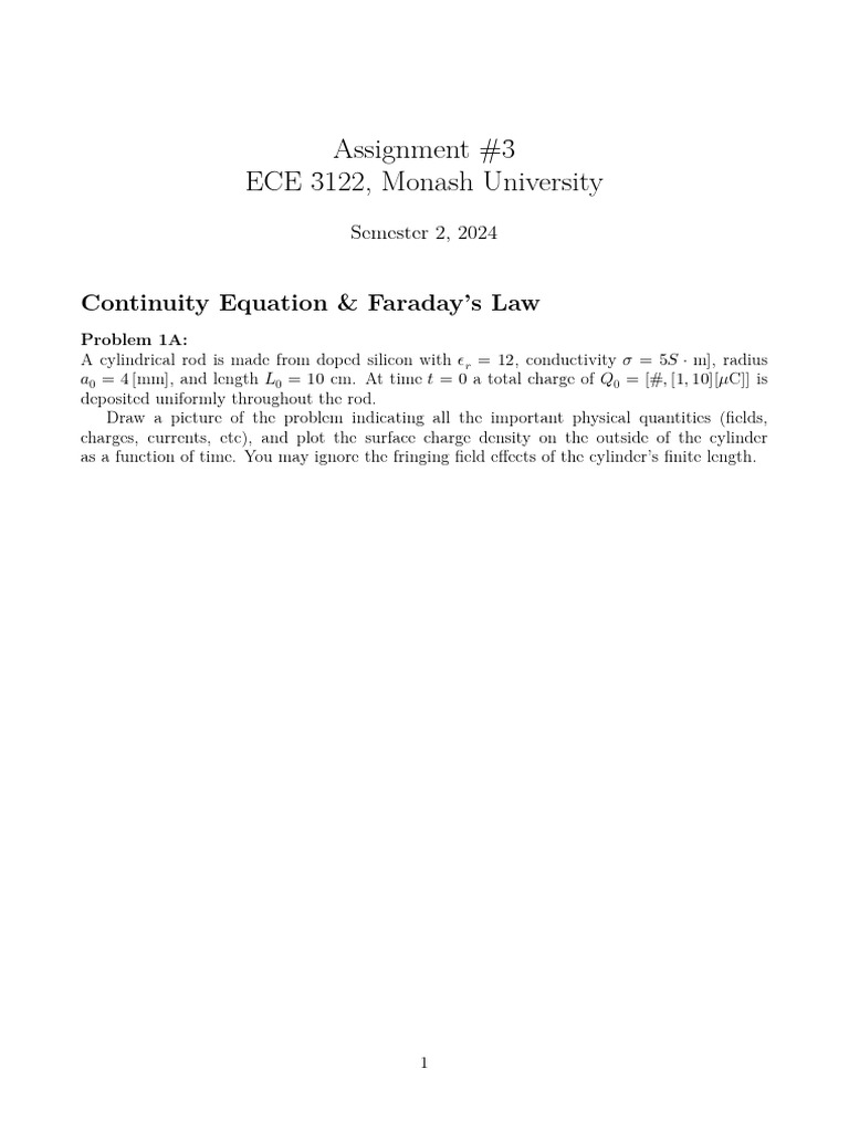 Assignment Farraday Laws | PDF | Waves | Magnetic Field