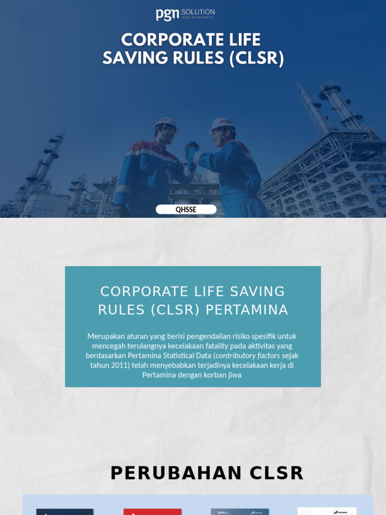 Aturan CLSR Pertamina 2024 dan Elemen Kunci | PDF