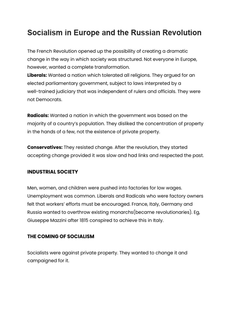 Socialism in Europe and The Russian Revolution | PDF | Bolsheviks ...