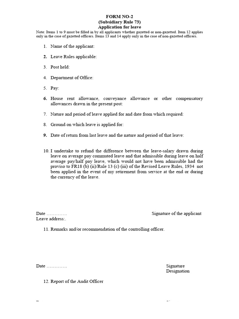 Assam Earned Leave Application Form | PDF