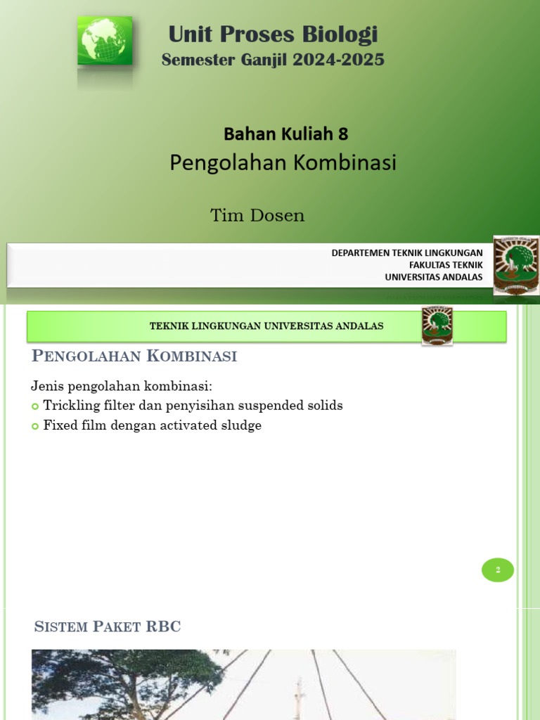 Pengolahan Kombinasi Limbah dengan RBC | PDF