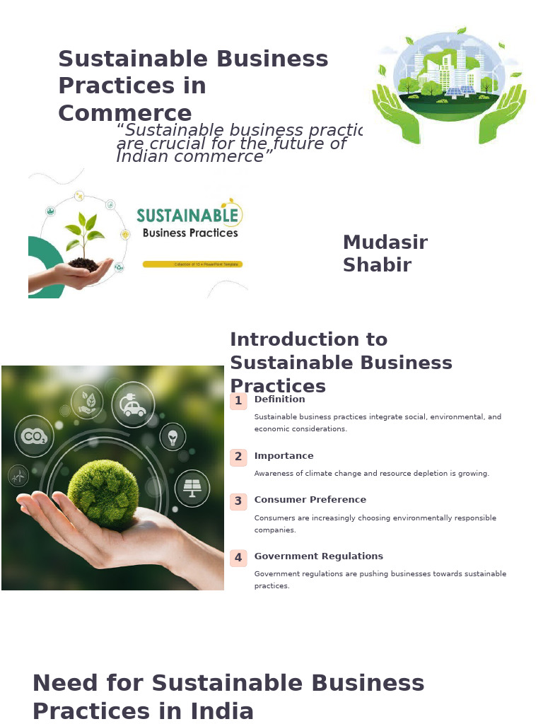 Sustainable Commerce in India | PDF | Sustainable Business | Sustainability